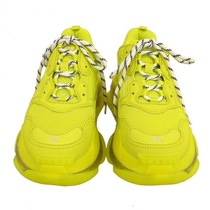 BALENCIAGA sneakers 541624 leather Neon yellow TRIPLE-S Triple S 27.5