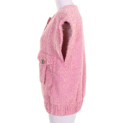 CHANEL Vest 21S P70600V61482 cotton pink 38