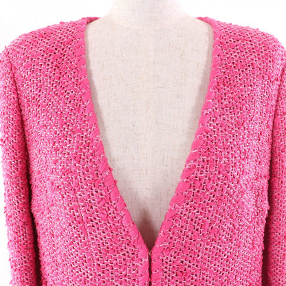 CHANEL No color jacket P70041 Outer: 81% cotton, Outer: 13% acrylic, Outer: 3% polyester, Outer: 3% polyamide, Lining: 100% silk pink Women 36