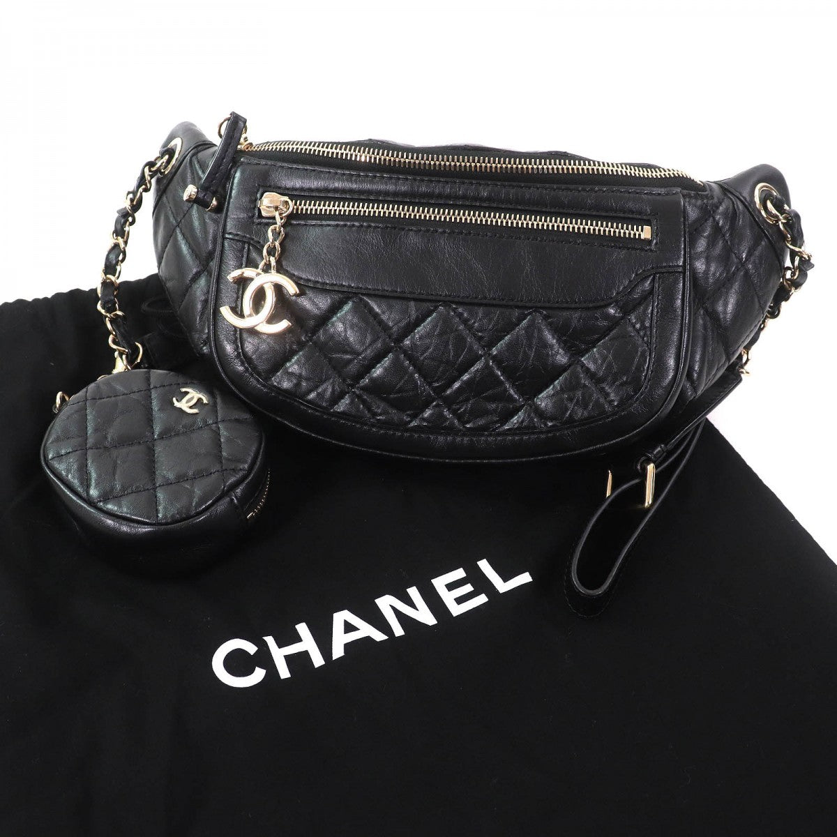 CHANEL Waist bag AS1077 Main: Calfskin black Women
