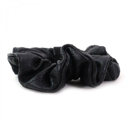 CHANEL hair accessory A21K leather black