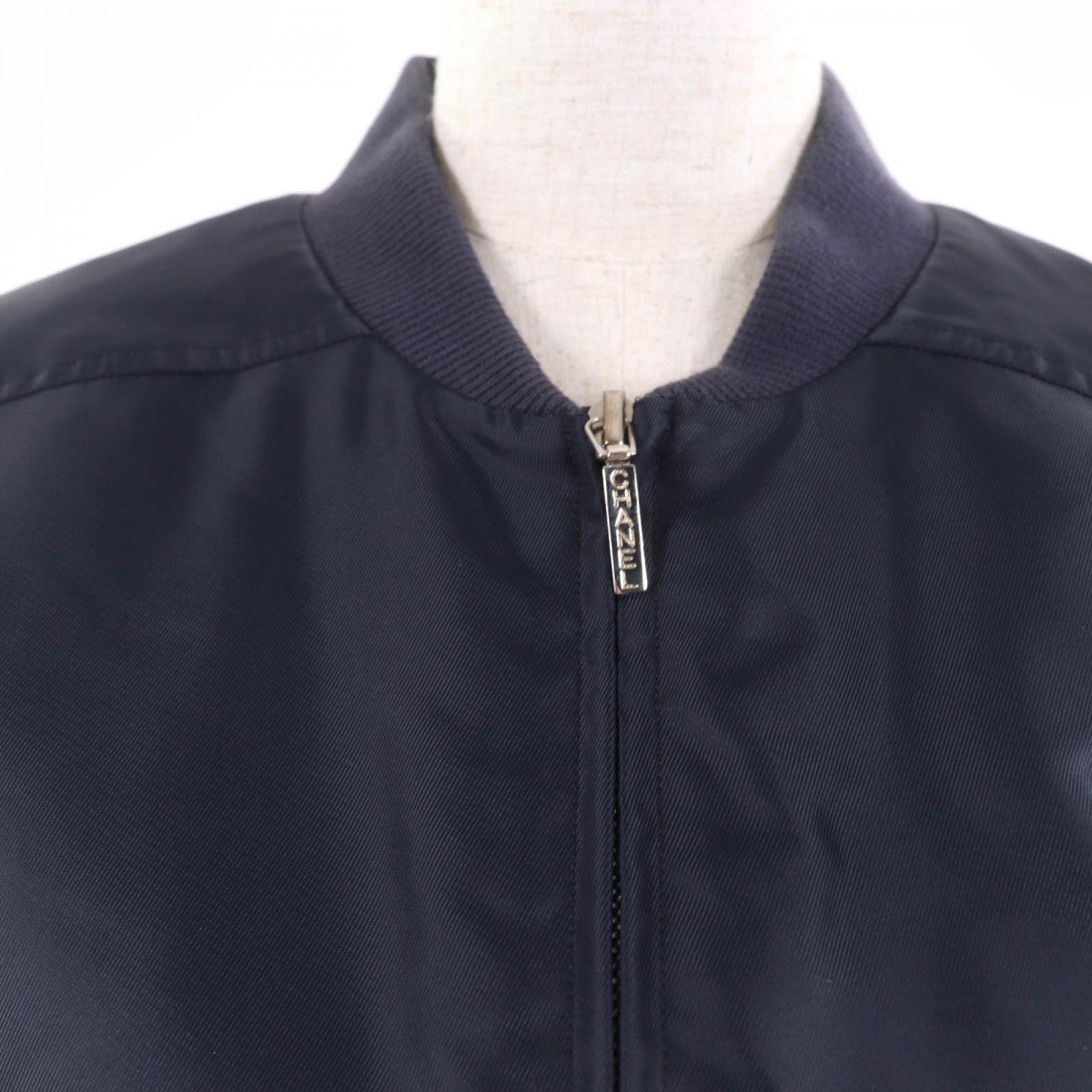 CHANEL Blouson C97 PO8882V04726 Main: 92% nylon, Main: 8% acrylic, Lining: 100% silk Navy Women 38