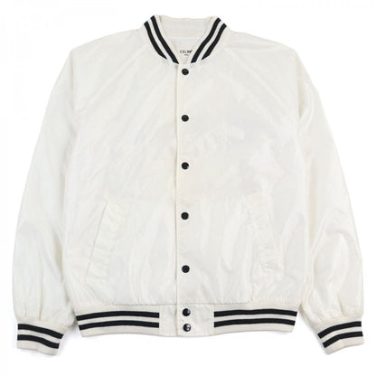 CELINE Blouson 2W365495M Outer: 100% nylon, Lining: 55% polyester, Lining: 45% rayon, Part: 50% wool, Part: 50% acrylic White black mens 44