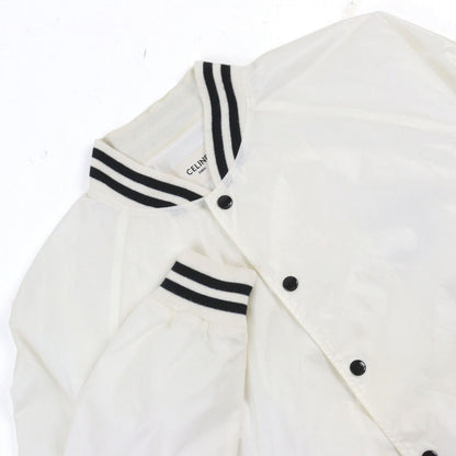 CELINE Blouson 2W365495M Outer: 100% nylon, Lining: 55% polyester, Lining: 45% rayon, Part: 50% wool, Part: 50% acrylic White black mens 44