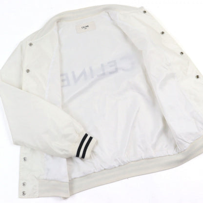 CELINE Blouson 2W365495M Outer: 100% nylon, Lining: 55% polyester, Lining: 45% rayon, Part: 50% wool, Part: 50% acrylic White black mens 44