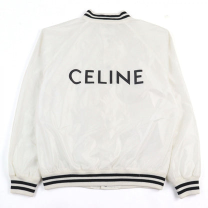 CELINE Blouson 2W365495M Outer: 100% nylon, Lining: 55% polyester, Lining: 45% rayon, Part: 50% wool, Part: 50% acrylic White black mens 44