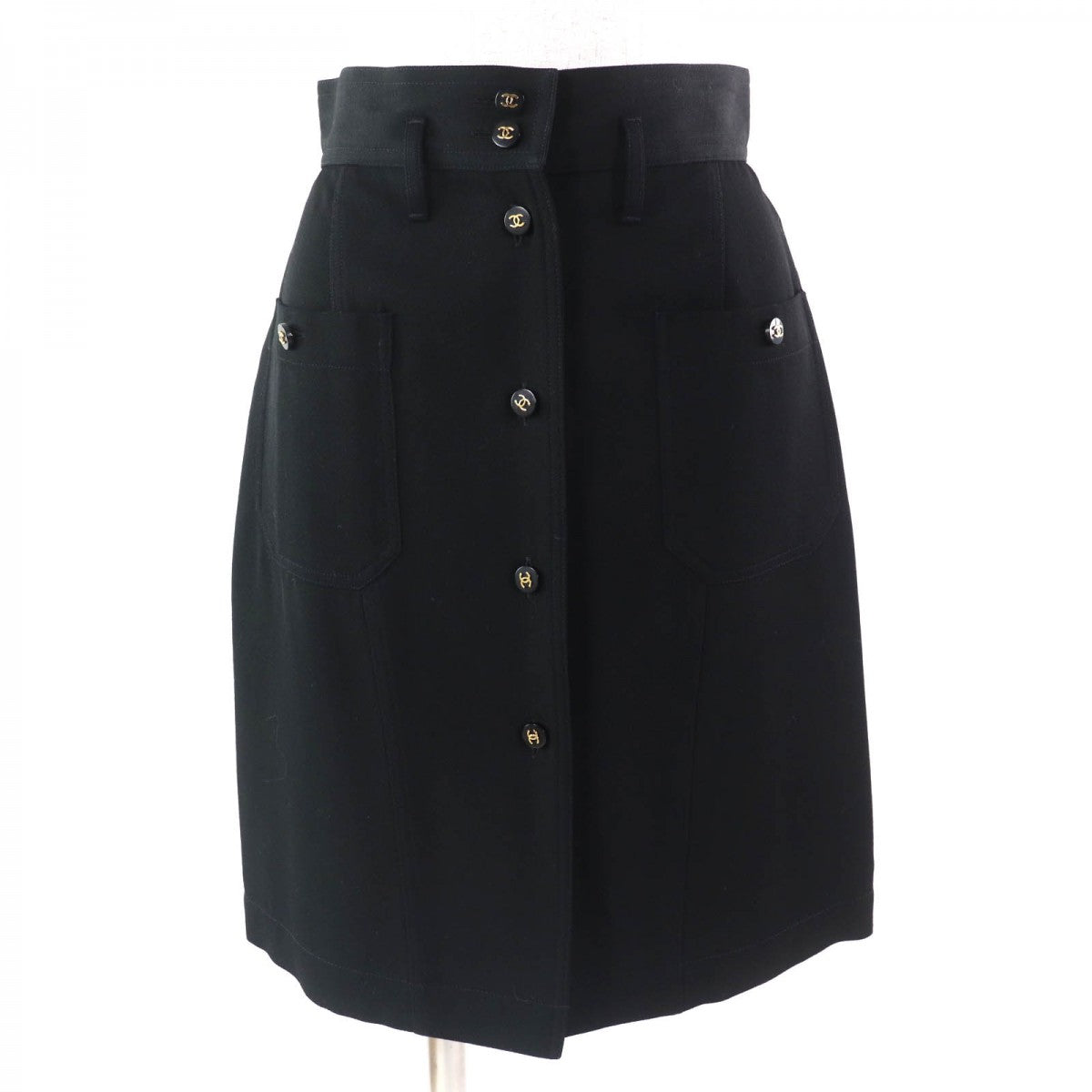 CHANEL Tight Skirt P04919 Outer: 100% wool, Lining: 100% silk black Women 36