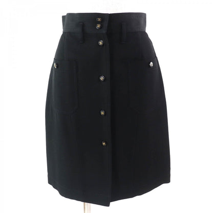CHANEL Tight Skirt P04919 Outer: 100% wool, Lining: 100% silk black Women 36