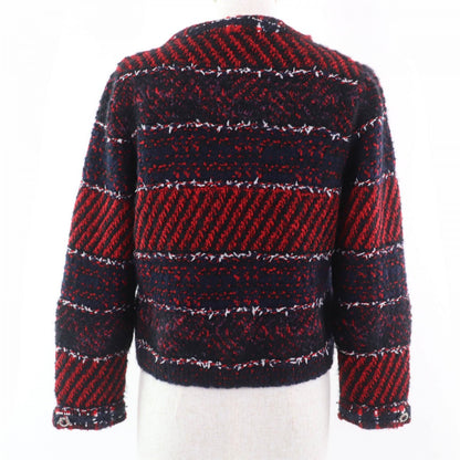 CHANEL Jacket 23B P75716K10880 Main: 64% cashmere, Main: 23% wool, Main: 7% silk, Main: 4% nylon, Main: 1% cotton Red type Women 36