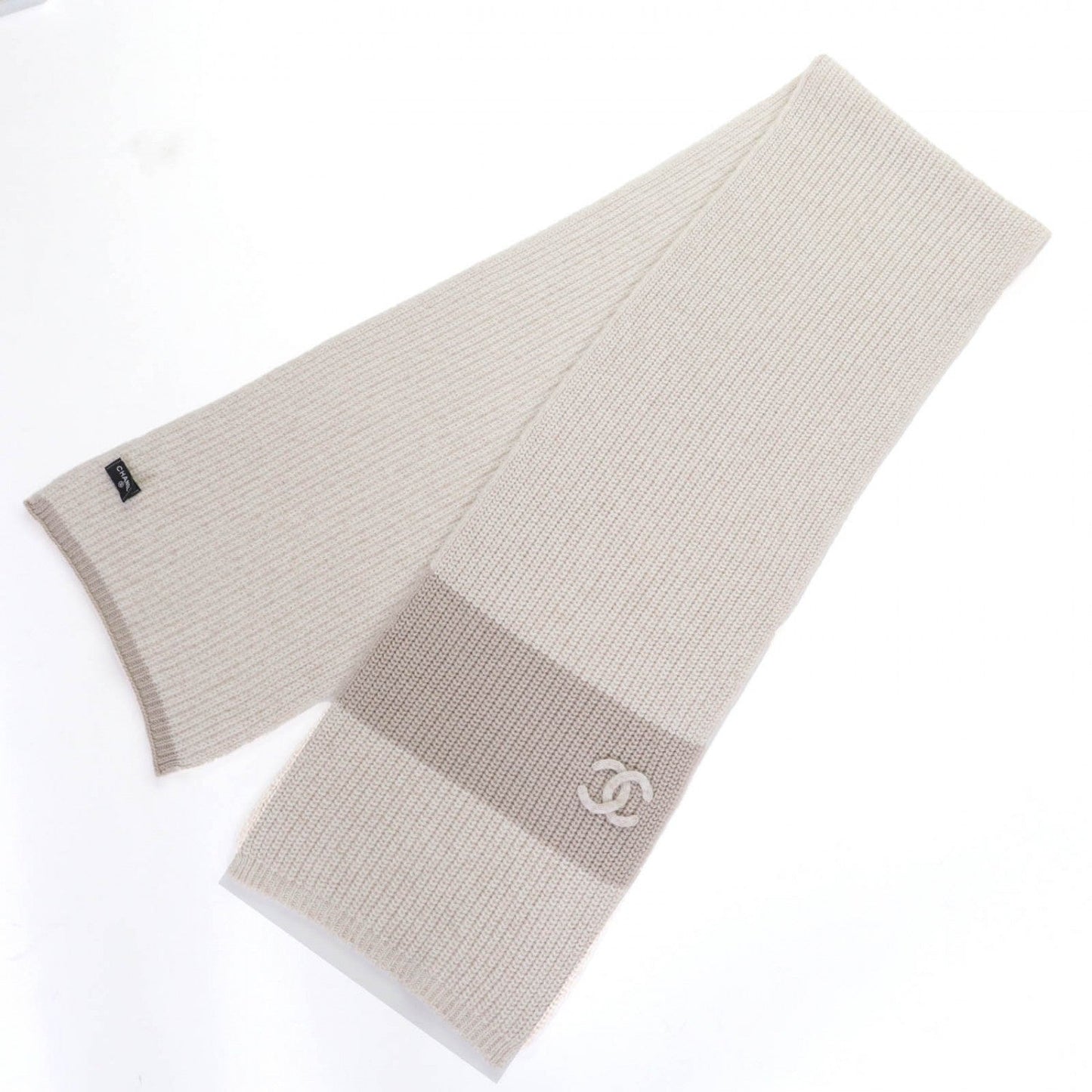 CHANEL Scarf 24A cashmere Beige type