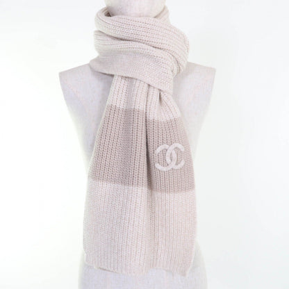 CHANEL Scarf 24A cashmere Beige type