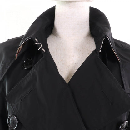 BURBERRY trench coat 8006111 Main: 100% polyester, Lining: 100% polyester, Part: 100% polyester, Part: Calf leather black Women 38