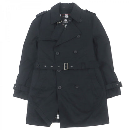 BURBERRY BLACK LABEL trench coat cotton black L