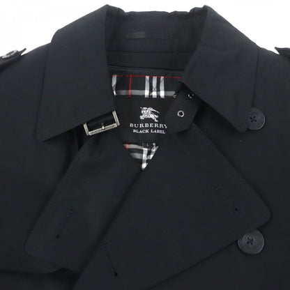 BURBERRY BLACK LABEL trench coat cotton black L
