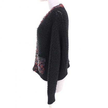 CHANEL cardigan P72932 cashmere Dark gray pink type 34/36