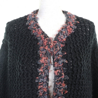 CHANEL cardigan P72932 cashmere Dark gray pink type 34/36