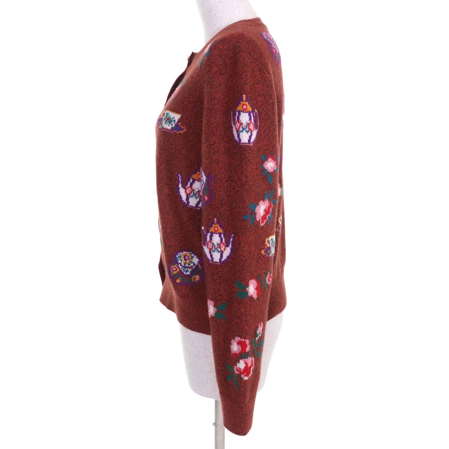 CHANEL cardigan P77589 cashmere Brown multicolor 42