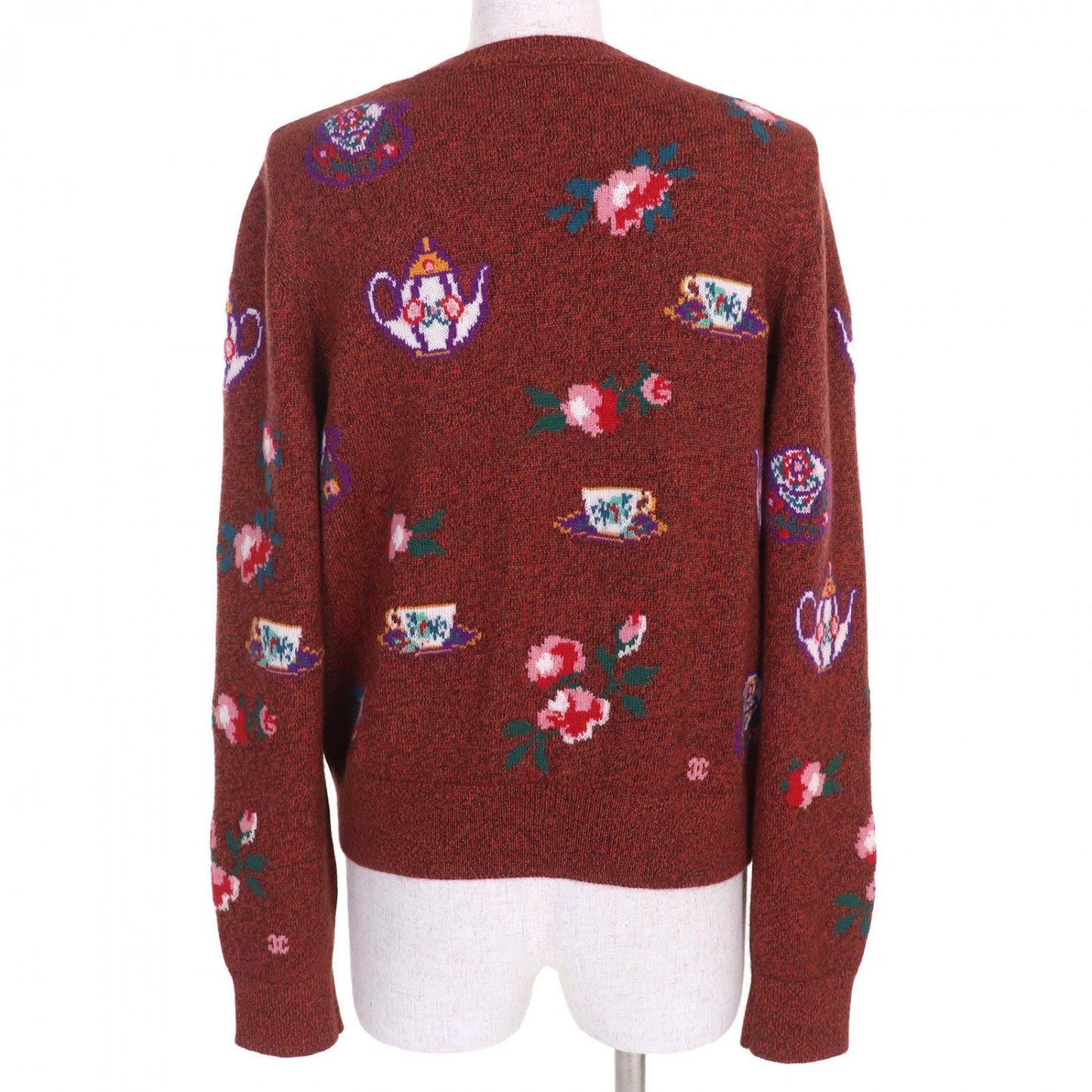 CHANEL cardigan P77589 cashmere Brown multicolor 42