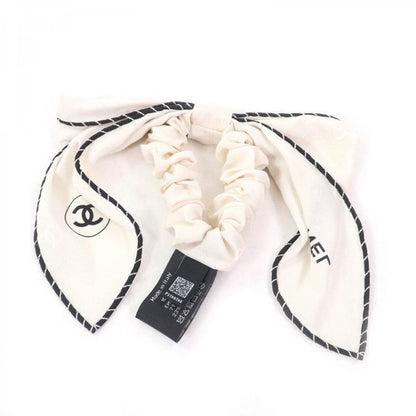 CHANEL hair accessory silk off white