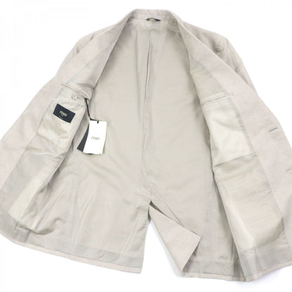 FENDI tailored jacket FJ0657 linen beige 52