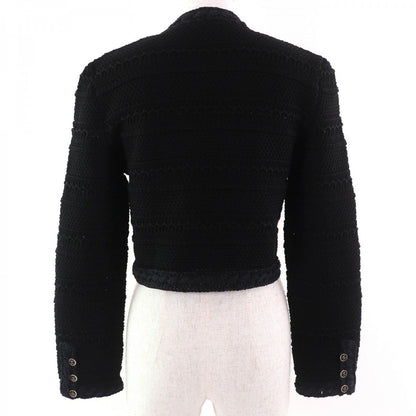 CHANEL cardigan 21P P70500 cotton black 36