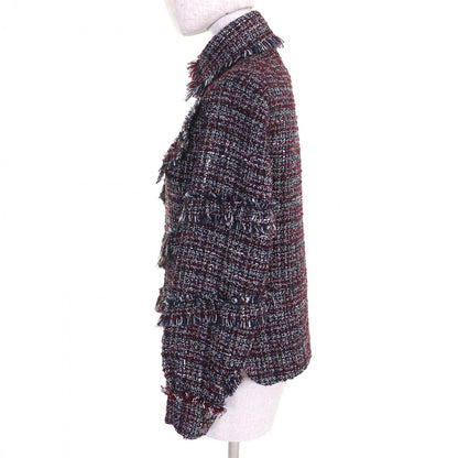 CHANEL Jacket P49469 wool Red Navy Black White 34