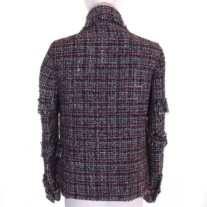 CHANEL Jacket P49469 wool Red Navy Black White 34