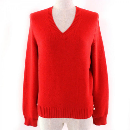 CHANEL knit P57305 cashmere Red 38