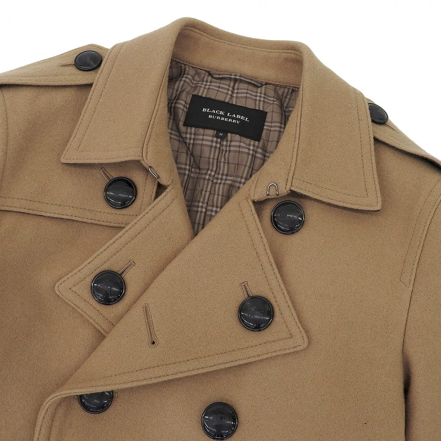 BURBERRY BLACK LABEL pea coat D1F22-840-44 wool Brown type M