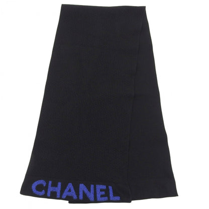 CHANEL Scarf 20B wool black