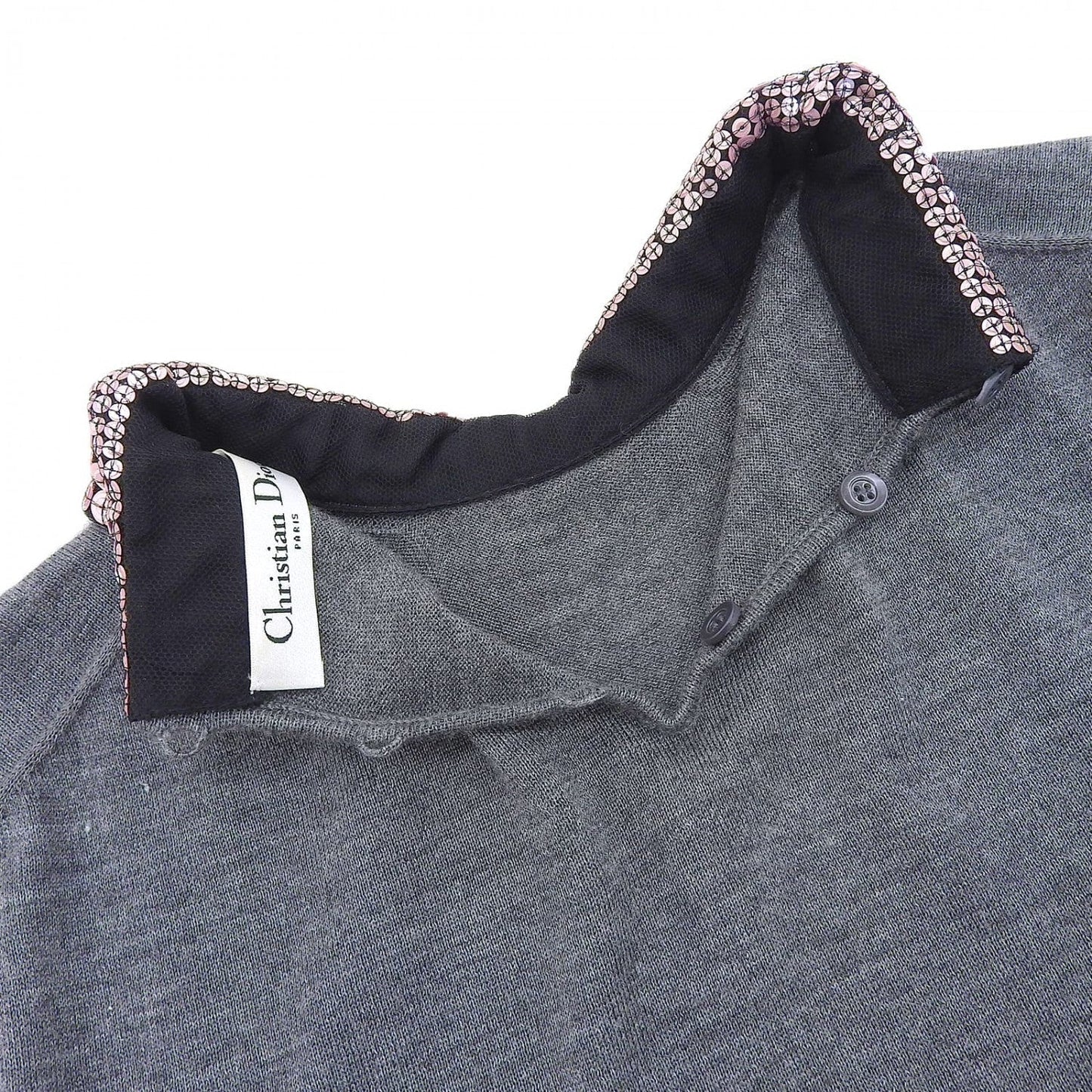 Christian Dior Short sleeve knit 844S96XM119 cashmere gray 38