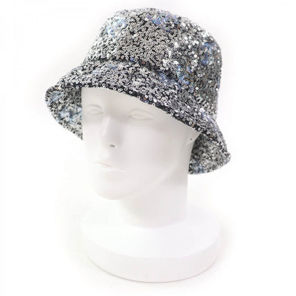 CHANEL hat 24C polyester Silver M