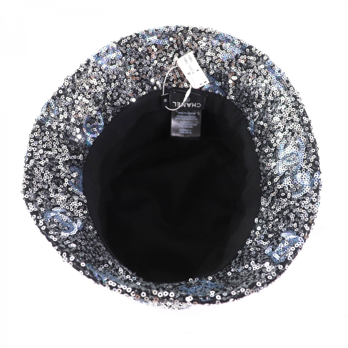 CHANEL hat 24C polyester Silver M