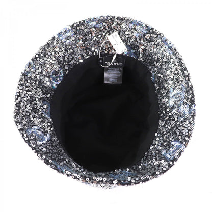 CHANEL hat 24C polyester Silver M