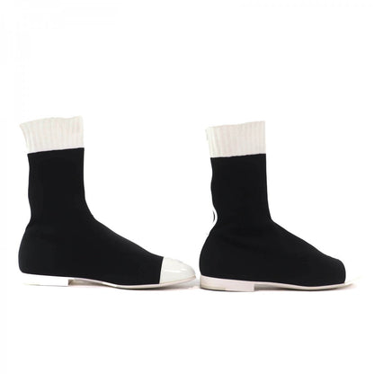 CHANEL boots 19C G34308 Patent leather Black White 38