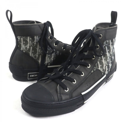 Dior HOMME High cut sneakers 3SH118YJP fabric black B23 Oblique 45