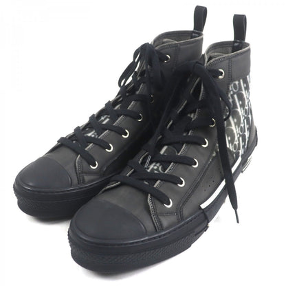 Dior HOMME High cut sneakers 3SH118YJP fabric black B23 Oblique 45