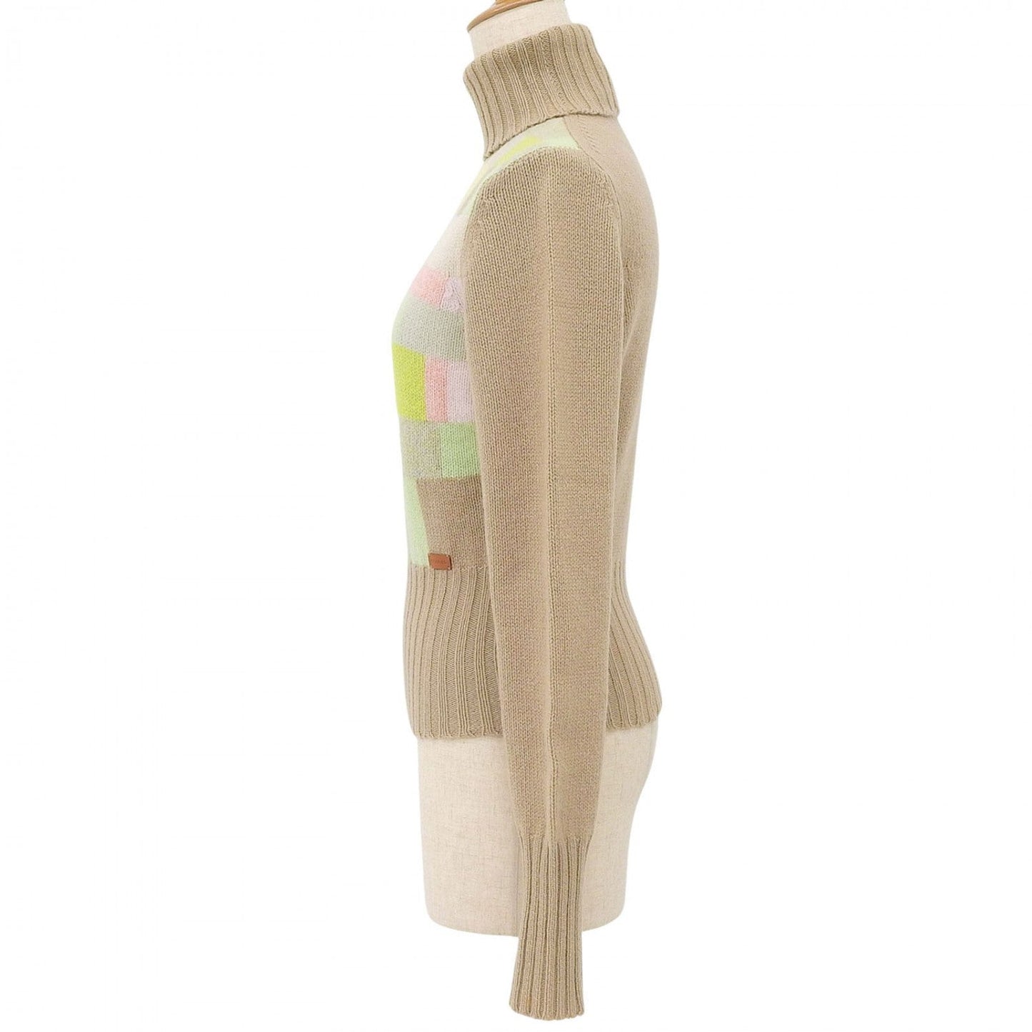 CHANEL knit 00A P16136 cashmere Beige multi 36