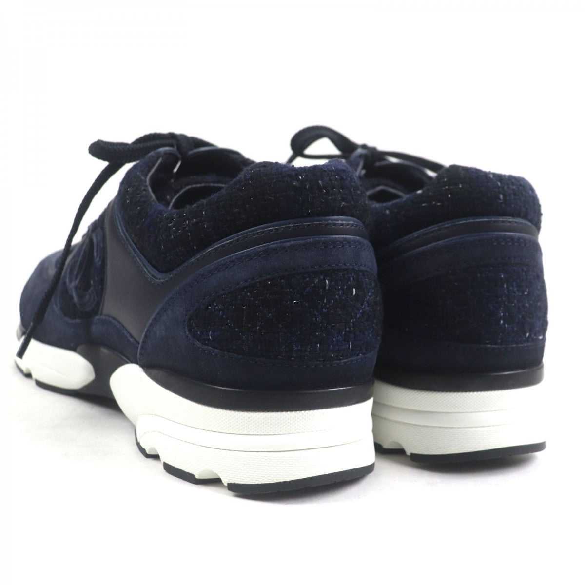 CHANEL sneakers G39068 canvas Navy 43