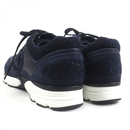 CHANEL sneakers G39068 canvas Navy 43