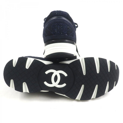 CHANEL sneakers G39068 canvas Navy 43