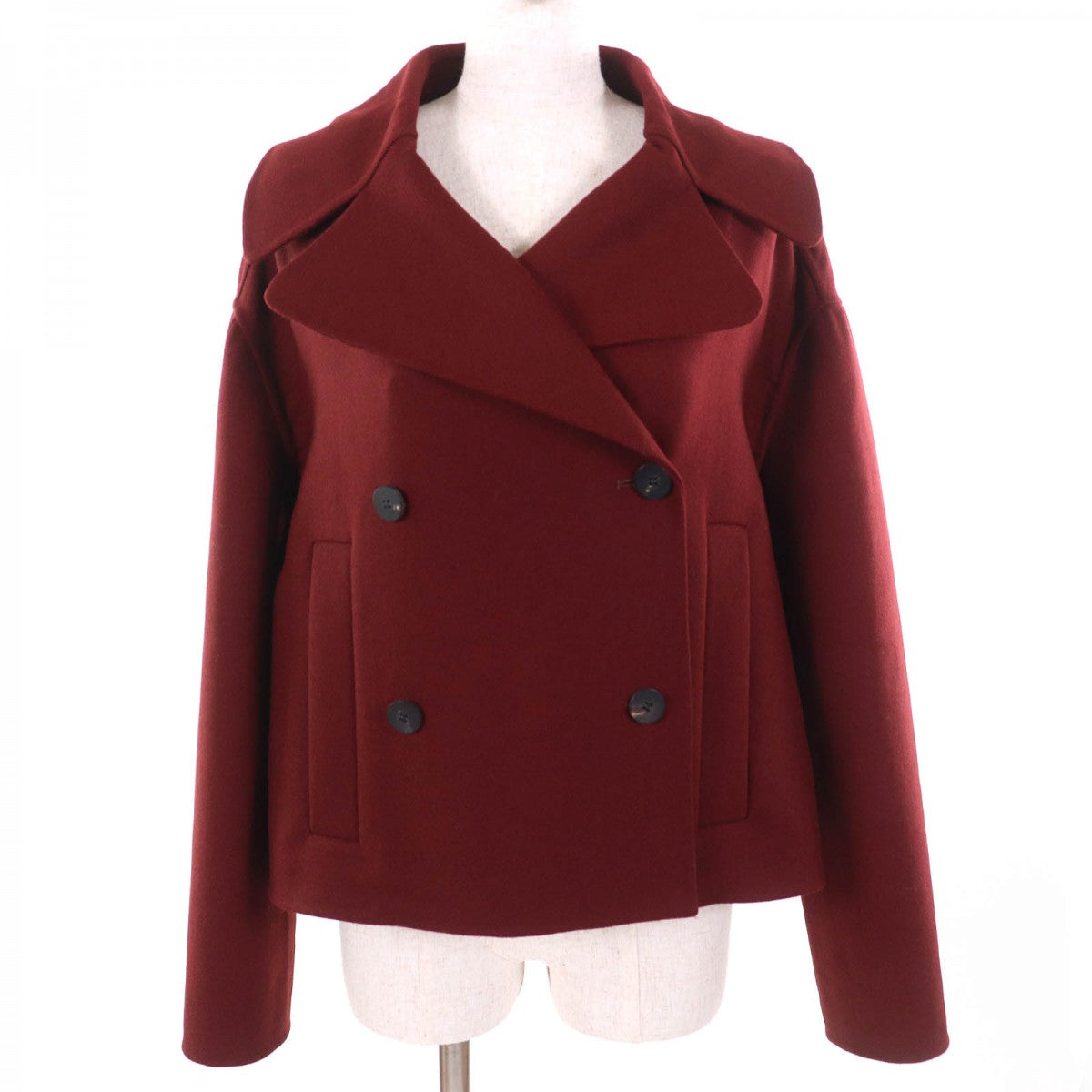 Christian Dior coat 940C08A1116 wool Bordeaux 40