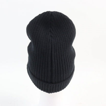 CELINE Knit cap 2A07Z666Q wool Black type Embroidered Beanie