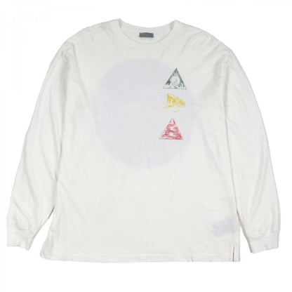 Dior HOMME Long-sleeved T-shirt 393J675A0817 cotton white Printed Sweat Shirt L