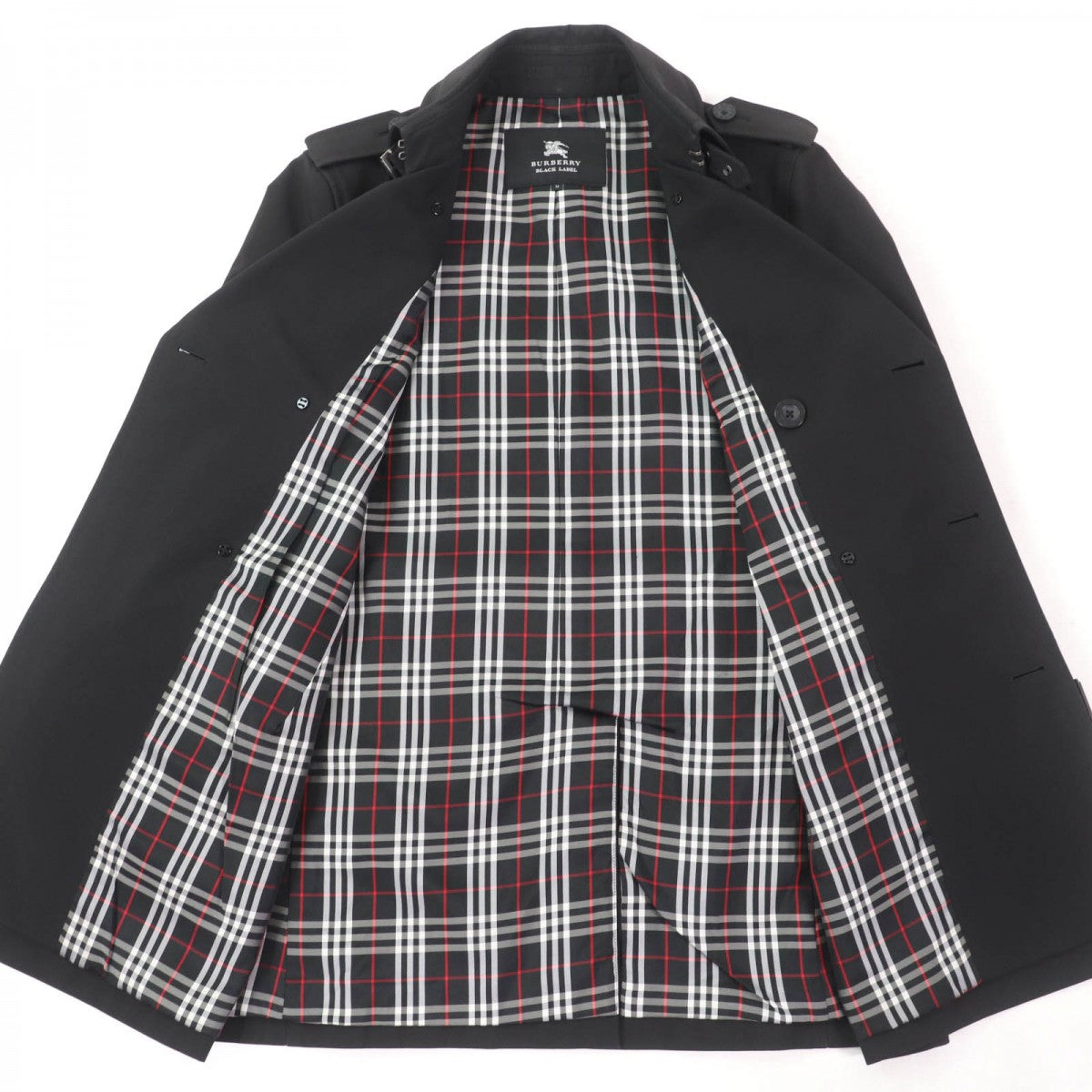 BURBERRY BLACK LABEL trench coat polyester black M