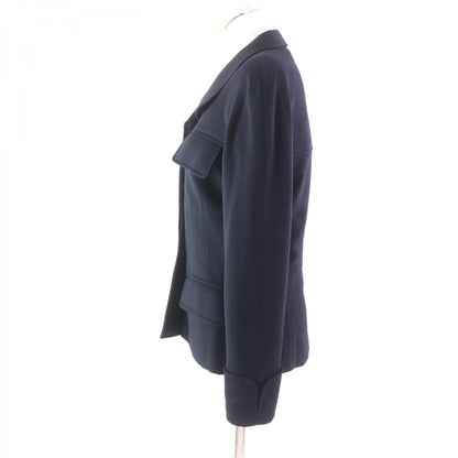 CHANEL Jacket 98A P12245 cashmere Dark navy 38