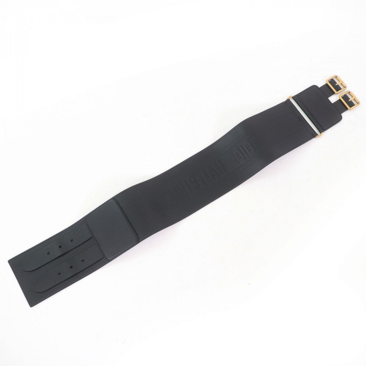 Christian Dior belt leather black D-WAIST Maxi