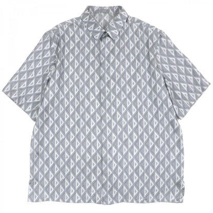 Dior Short sleeve shirt 19C545A5797 silk gray CD Diamond Twill Silk Shirt 41