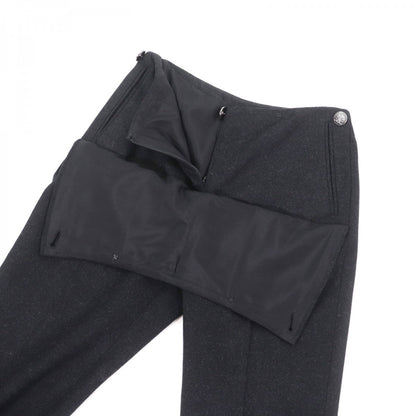 CHANEL Pants P59000 wool Charcoal gray 38