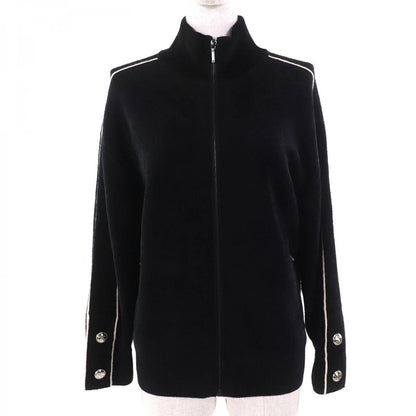 CHANEL Blouson P65657 cashmere Black White XS